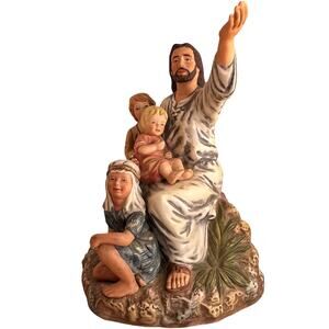 1989 Homco Masterpiece "Come Unto Me" and depicts Jesus with children Vintage